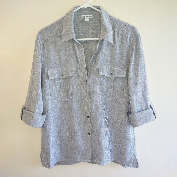 James Perse Women's Striped Blouse - Picture 4 of 12